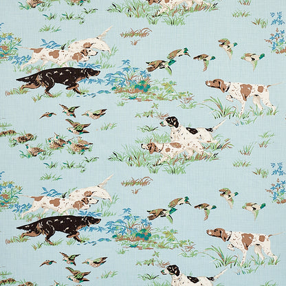 SCHUMACHER FABRIC  FLIGHT OF FANCY POINTERS   SKY   - 175161