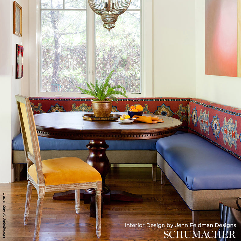 SCHUMACHER  CLASSIC PRINTS Temara Hand Embroidered Print EMBROIDERIES EMBROIDERIES POMEGRANATE   - 175180