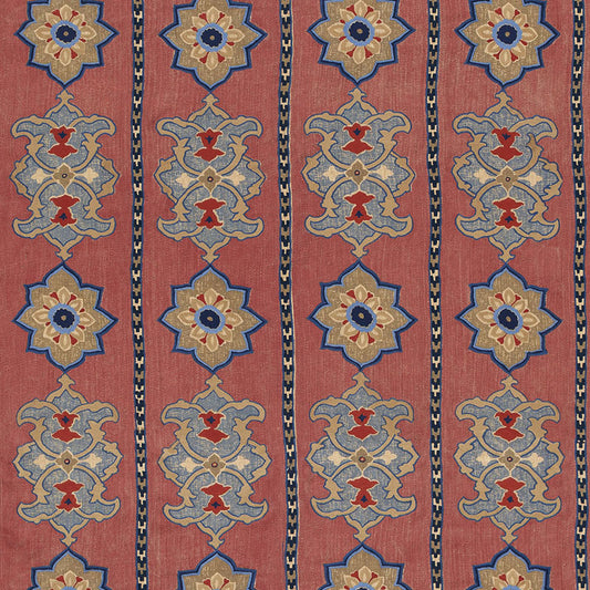 SCHUMACHER  CLASSIC PRINTS Temara Hand Embroidered Print EMBROIDERIES EMBROIDERIES POMEGRANATE   - 175180