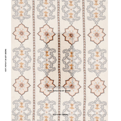 SCHUMACHER  BOHEMIA TEMARA HAND EMBROIDERED PRINT PRINTS,EMBROIDERIES PRINTS,EMBROIDERIES NATURAL   - 175182