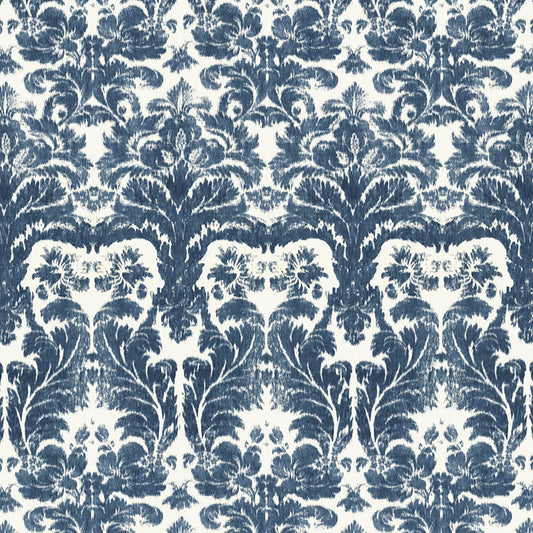SCHUMACHER  AU NATUREL AURORA DAMASK PRINTS PRINTS INDIGO   - 175342