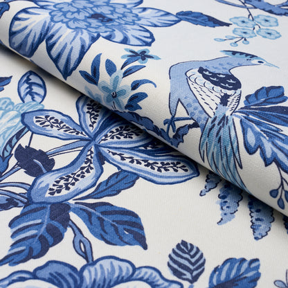 SCHUMACHER FABRIC  TIMOTHY CORRIGAN HUNTINGTON GARDENS   BLEU MARINE   - 175560