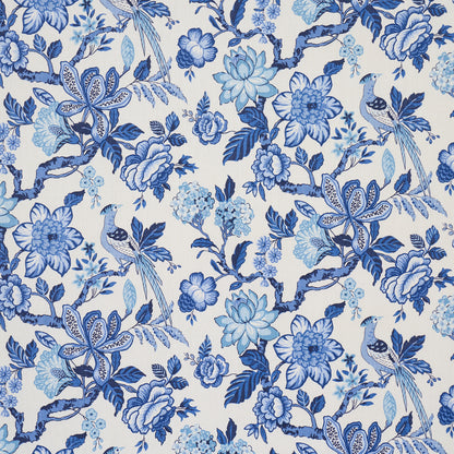 SCHUMACHER FABRIC  TIMOTHY CORRIGAN HUNTINGTON GARDENS   BLEU MARINE   - 175560