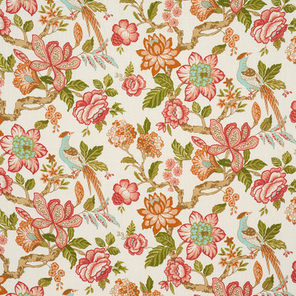 SCHUMACHER FABRIC  TIMOTHY CORRIGAN HUNTINGTON GARDENS   CORAL   - 175561