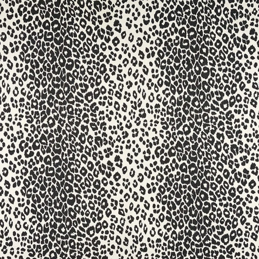 SCHUMACHER FABRIC  CLASSICS ICONIC LEOPARD GRAPHITE - 175722