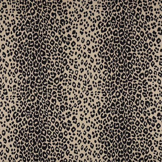 SCHUMACHER FABRIC  CLASSICS ICONIC LEOPARD EBONY/NATURAL- 175725