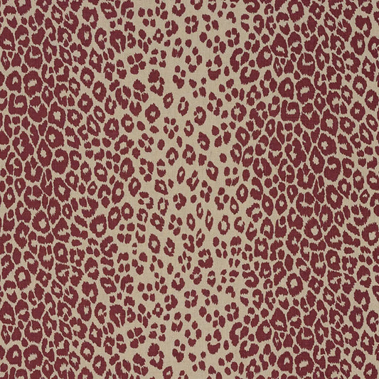 SCHUMACHER FABRIC  CLASSICS ICONIC LEOPARD RAISIN/NATURAL- 175726
