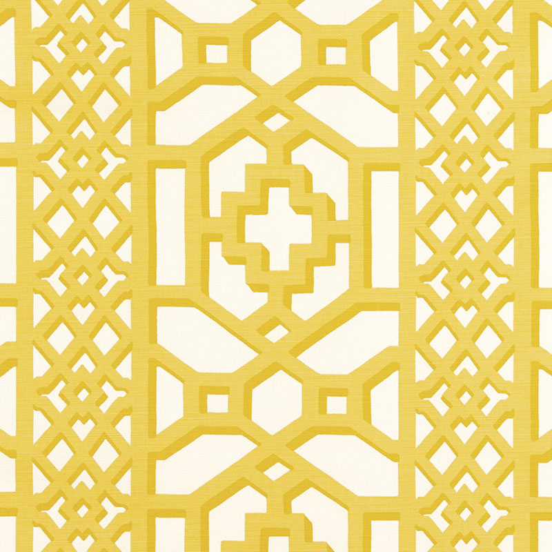 SCHUMACHER  125TH ANNIVERSARY ZANZIBAR TRELLIS MATTE   Canary   - 175740