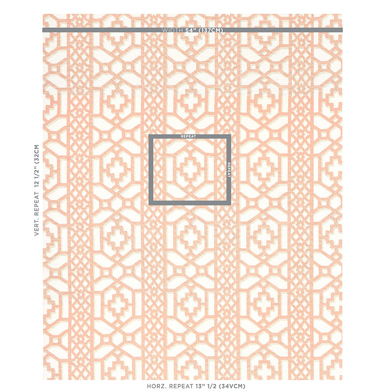 SCHUMACHER  HAPPY TOGETHER ZANZIBAR TRELLIS   Coral   - 175747