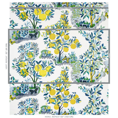 SCHUMACHER FABRIC  GOOD VIBRATIONS CITRUS GARDEN   POOL   - 175761