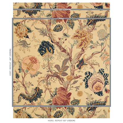 SCHUMACHER FABRIC  SCHUMACHER FABRIC CLASSICS INDIAN ARBRE   TEA   - 175780