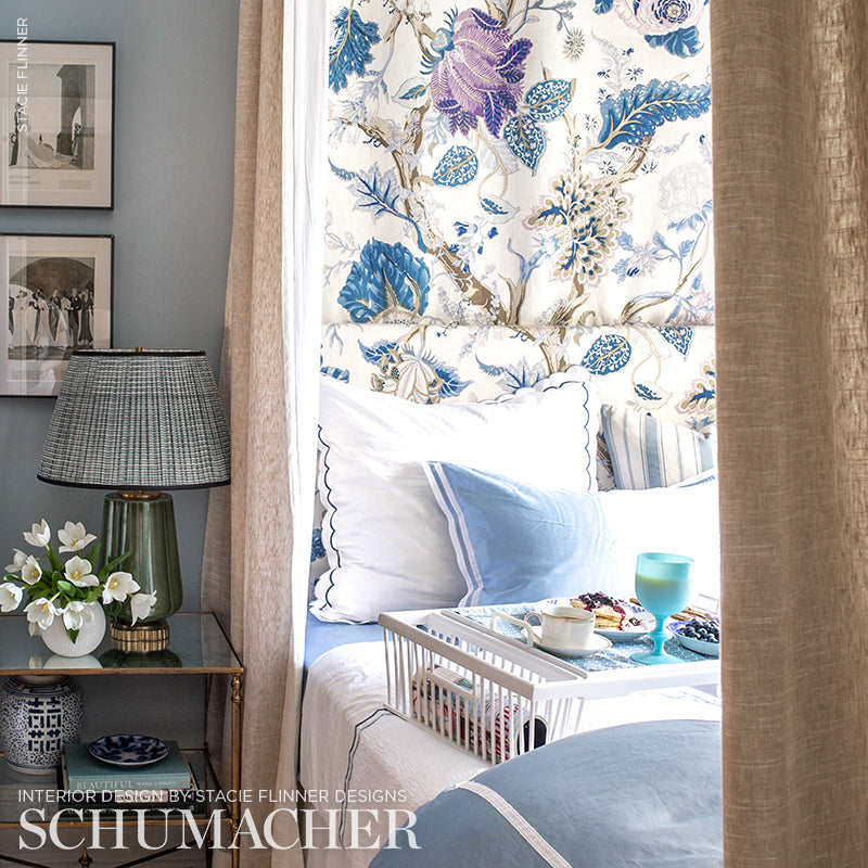 SCHUMACHER FABRIC  SCHUMACHER FABRIC CLASSICS INDIAN ARBRE   HYACINTH   - 175781