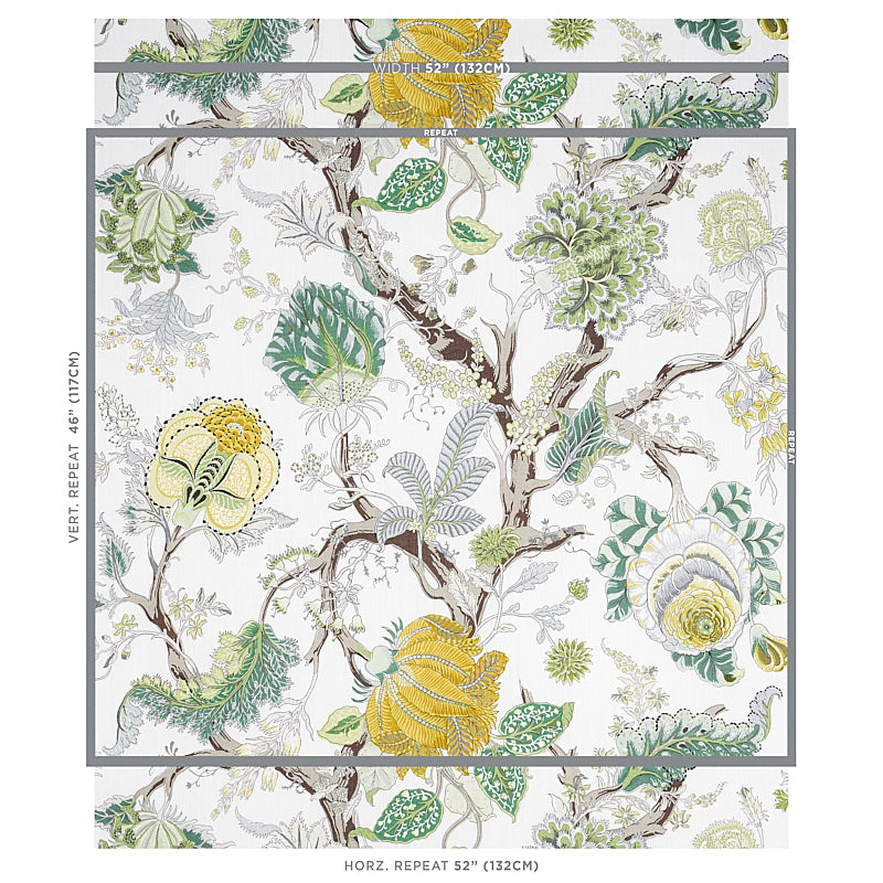 SCHUMACHER  125TH ANNIVERSARY INDIAN ARBRE PRINTS PRINTS CITRON   - 175783