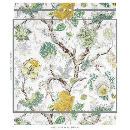 SCHUMACHER  125TH ANNIVERSARY INDIAN ARBRE PRINTS PRINTS CITRON   - 175783