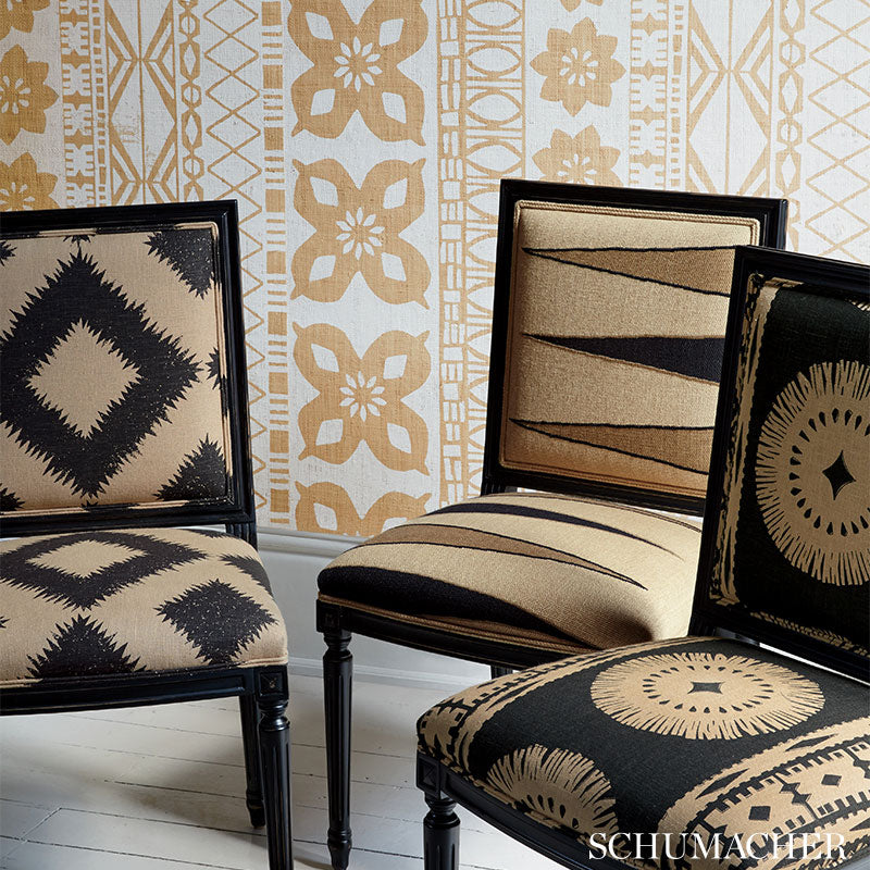 SCHUMACHER  TRIBAL CHIC BORA BORA PRINT PRINTS PRINTS LAVA BLACK   - 175840