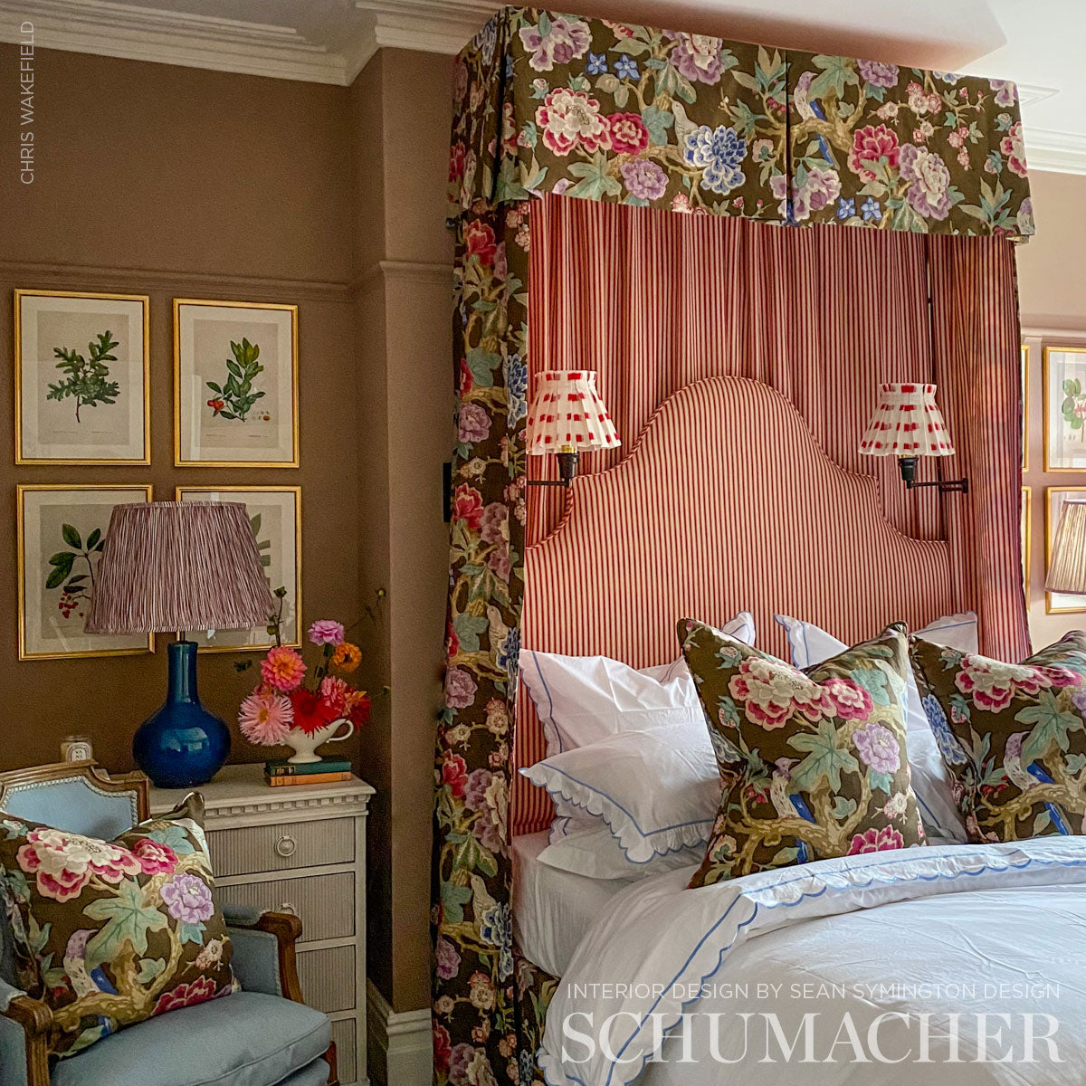 SCHUMACHER MARY MCDONALD BERMUDA BLOSSOMS PRINTS PRINTS COCOA - 175870 ...