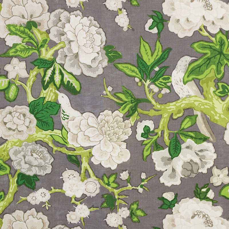 SCHUMACHER FABRIC  MARY MCDONALD BERMUDA BLOSSOMS   SLATE   - 175872