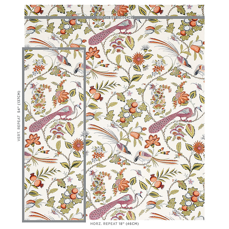 SCHUMACHER  COUNTRY CHIC CAMPAGNE SHEERS & CASEMENTS SHEERS & CASEMENTS PERSIMMON , PINK   - 175953