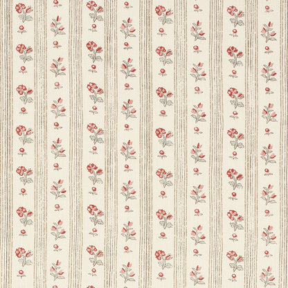 SCHUMACHER FABRIC  COUNTRY CHIC CABANON STRIPE   ROUGE   - 175960