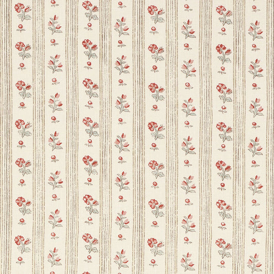 SCHUMACHER FABRIC  COUNTRY CHIC CABANON STRIPE   ROUGE   - 175960