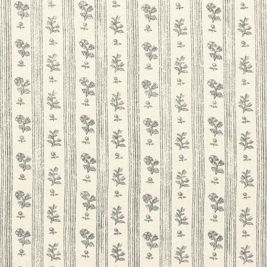 SCHUMACHER FABRIC  COUNTRY CHIC CABANON STRIPE   GRIS   - 175961