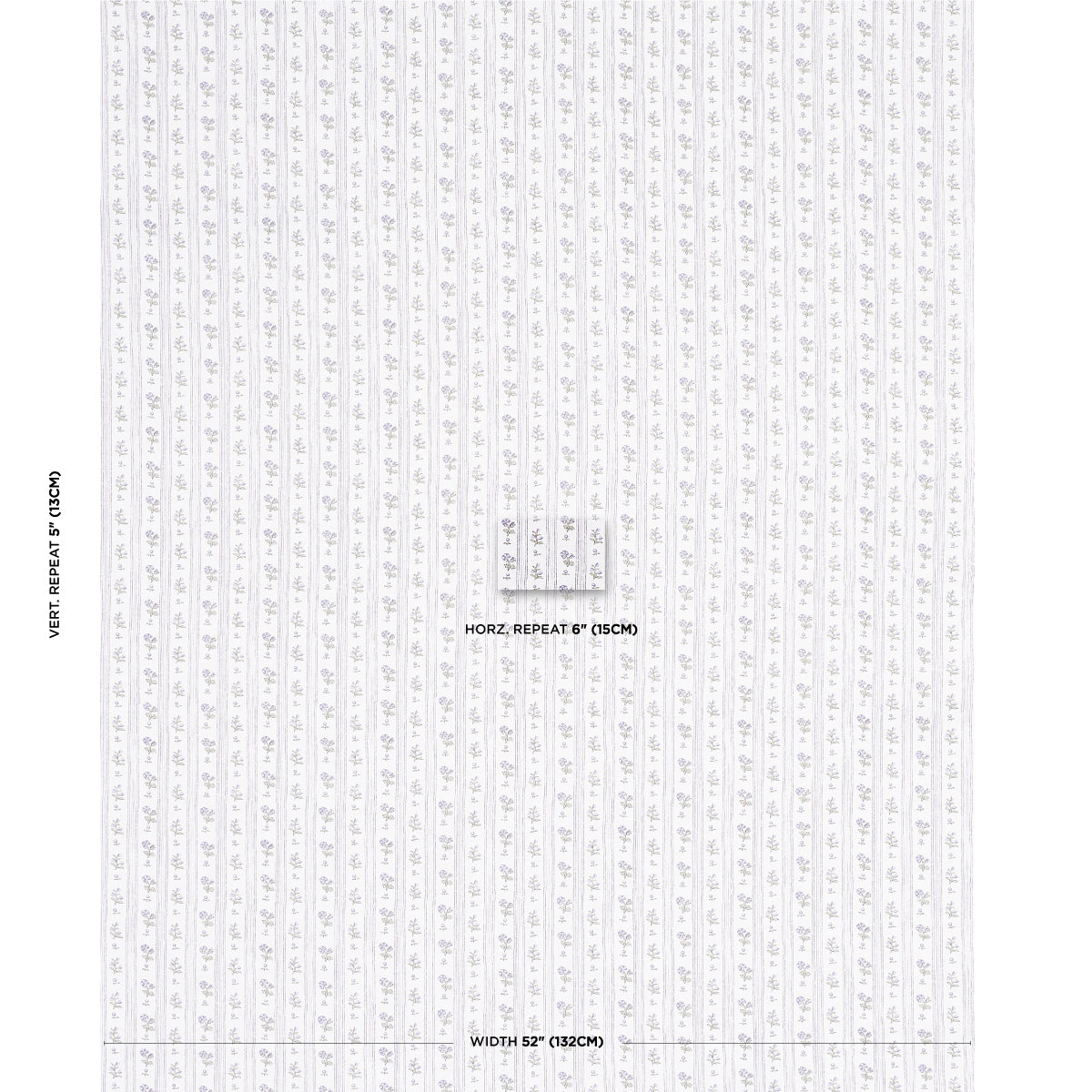 SCHUMACHER  NEW OLD-FASHIONED CABANON STRIPE PRINTS PRINTS VIOLET   - 175964