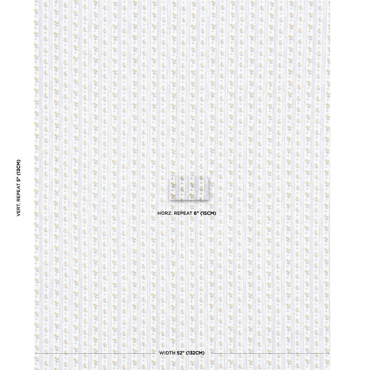 SCHUMACHER  NEW OLD-FASHIONED CABANON STRIPE PRINTS PRINTS JAUNE   - 175966