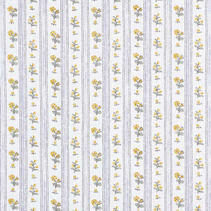 SCHUMACHER  NEW OLD-FASHIONED CABANON STRIPE PRINTS PRINTS JAUNE   - 175966