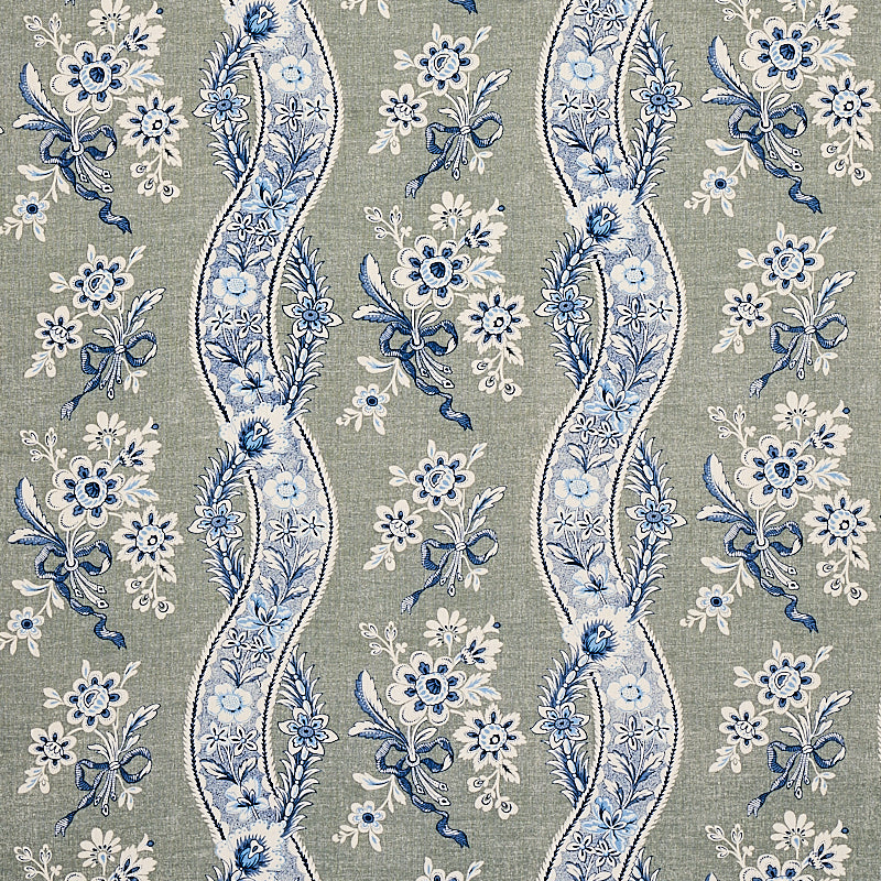 SCHUMACHER  COUNTRY CHIC LE CASTELLET PRINTS PRINTS GRIS , BLEU   - 175982