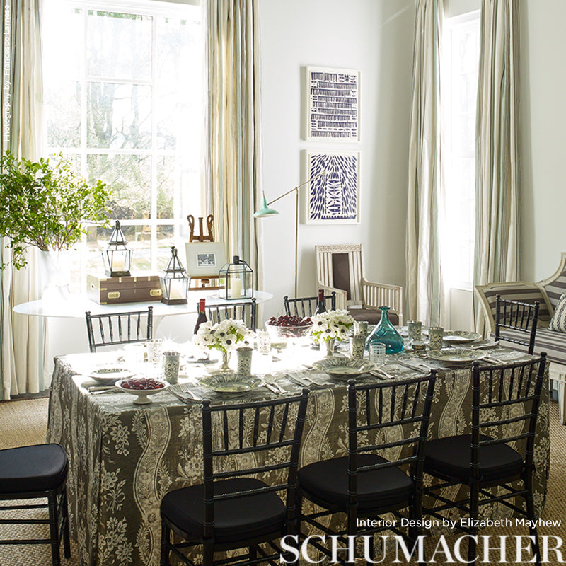 SCHUMACHER FABRIC  COUNTRY CHIC LE CASTELLET   BRUN   - 175983