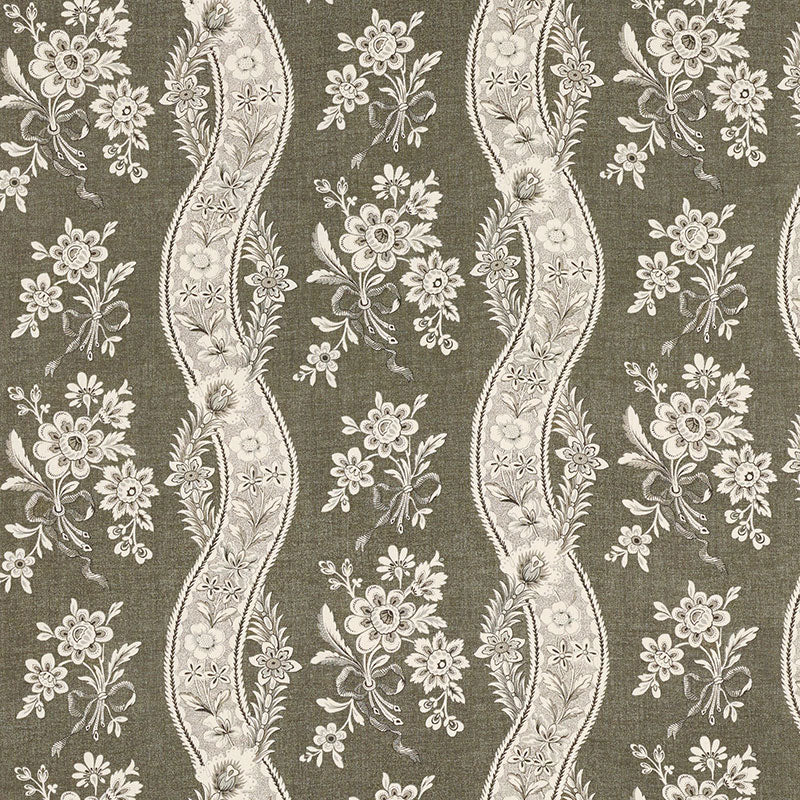 SCHUMACHER FABRIC  COUNTRY CHIC LE CASTELLET   BRUN   - 175983
