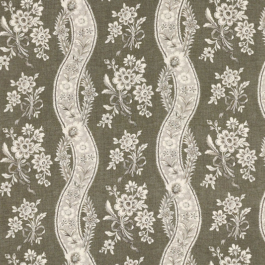 SCHUMACHER FABRIC  COUNTRY CHIC LE CASTELLET   BRUN   - 175983