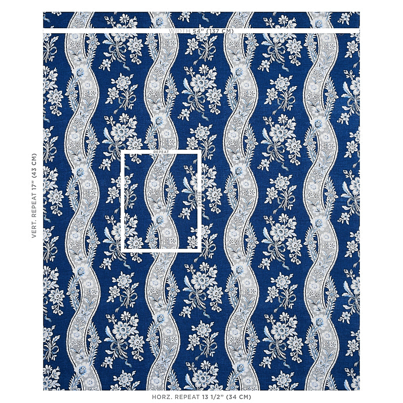 SCHUMACHER  RHAPSODY IN BLUE LE CASTELLET PRINTS PRINTS INDIGO   - 175984