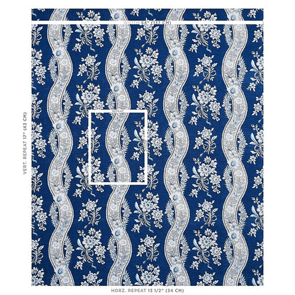 SCHUMACHER  RHAPSODY IN BLUE LE CASTELLET PRINTS PRINTS INDIGO   - 175984