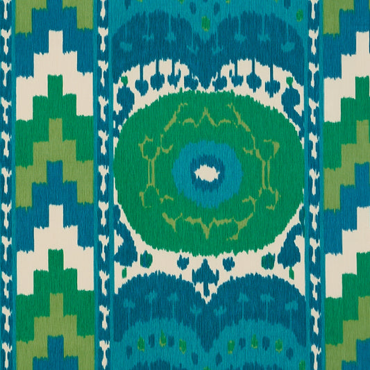 SCHUMACHER  IKATS SAMARKAND IKAT II PRINTS PRINTS EMERALD   - 176064