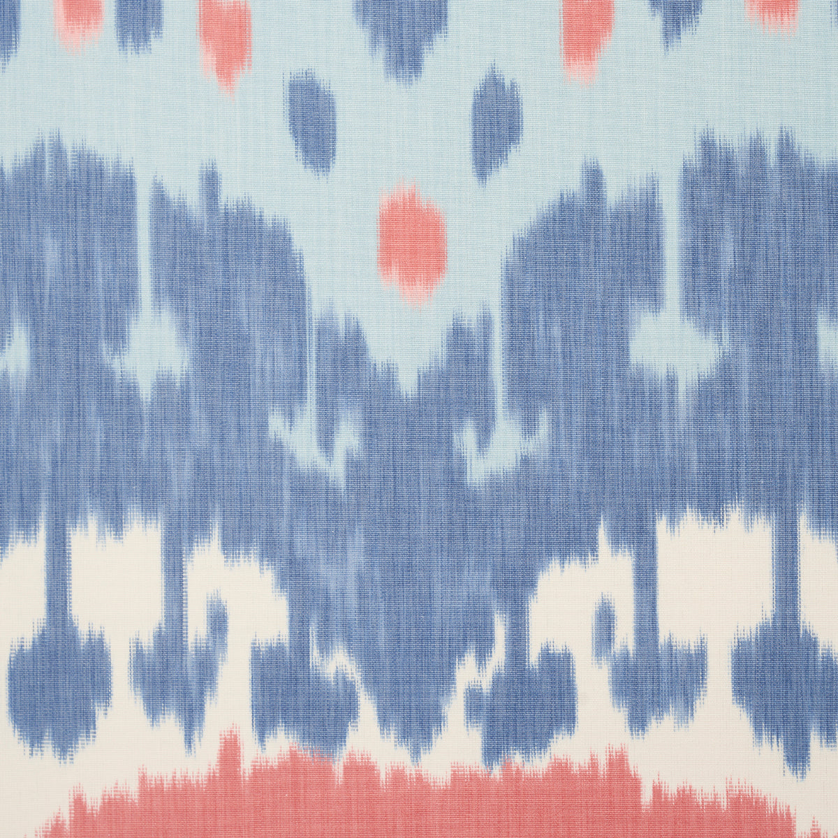 SCHUMACHER  IKATS SAMARKAND IKAT II PRINTS PRINTS CHAMBRAY , CORAL   - 176065