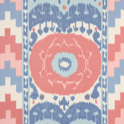 SCHUMACHER  IKATS SAMARKAND IKAT II PRINTS PRINTS CHAMBRAY , CORAL   - 176065