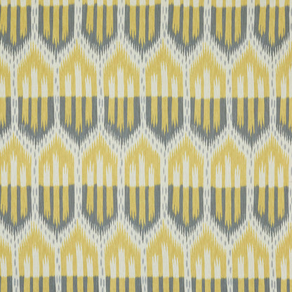 SCHUMACHER  IKAT COLLECTION BUKHARA IKAT PRINTS PRINTS CITRINE , SMOKE   - 176081