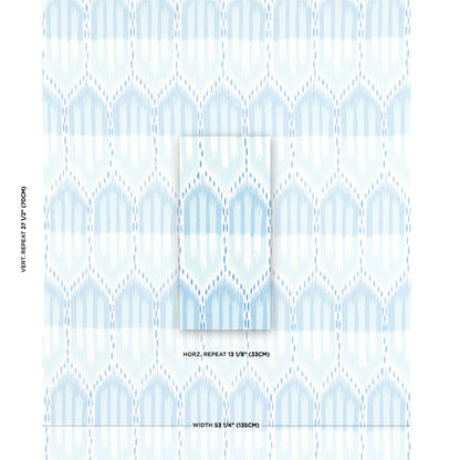 SCHUMACHER  IKATS BUKHARA IKAT PRINTS PRINTS SKY AND AQUA   - 176085