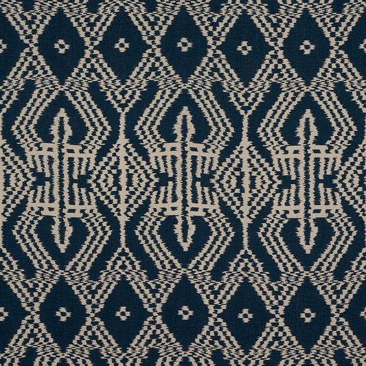 SCHUMACHER  IKAT COLLECTION ASAKA IKAT PRINTS PRINTS INDIGO   - 176095