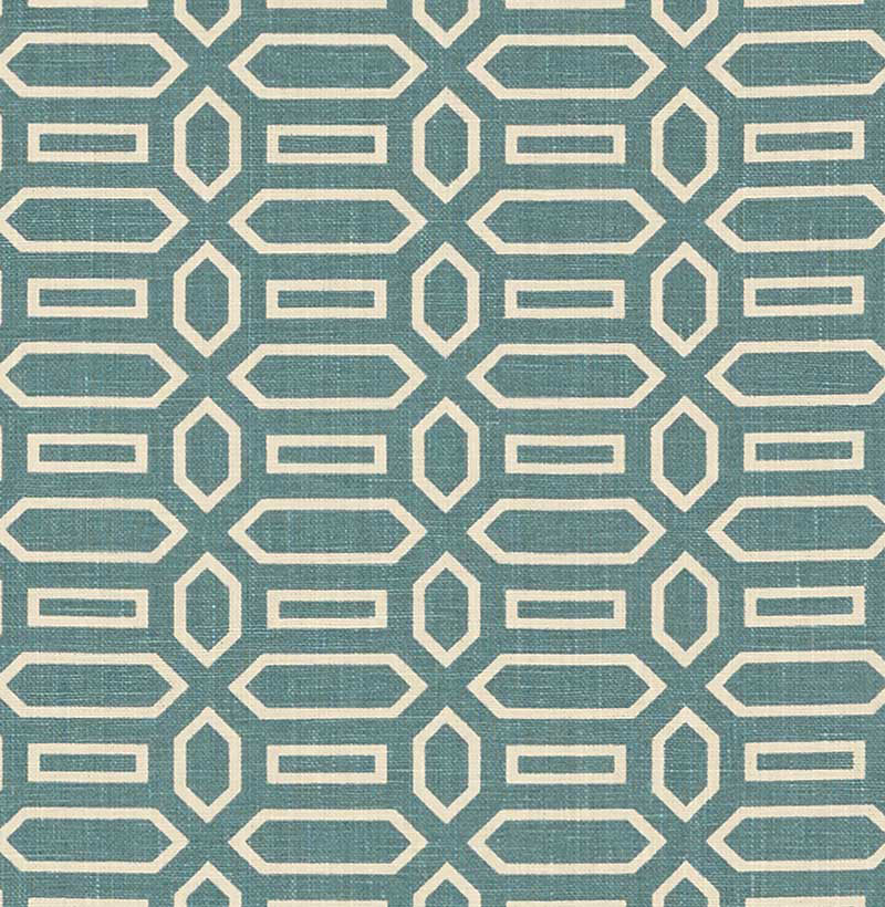 SCHUMACHER  VEERE GRENNEY PAVILION PATTERN WOVENS PATTERN WOVENS PEACOCK BLUE   - 176145