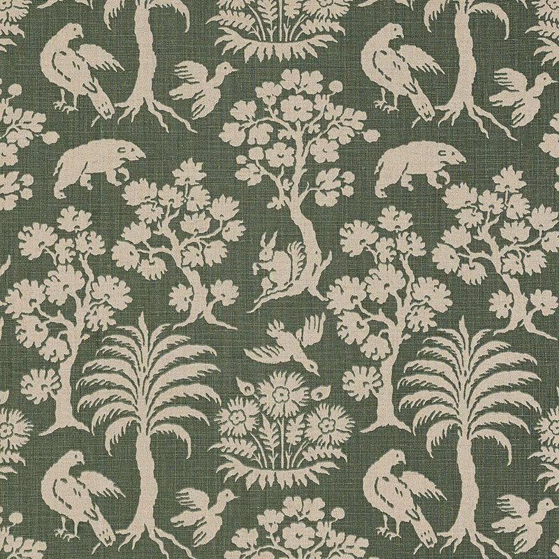 176173 SCHUMACHER A COUNTRY LIFE WOODLAND SILHOUETTE PRINTS PRINTS MOSS - 176 ...