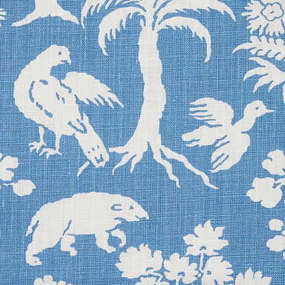 SCHUMACHER FABRIC  FLIGHT OF FANCY WOODLAND SILHOUETTE   BLUE   - 176176