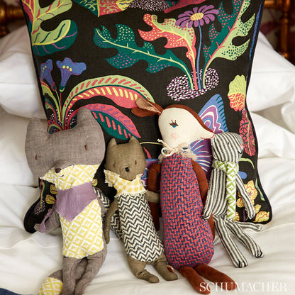 Black exotic butterfly prints in a repeating pattern.