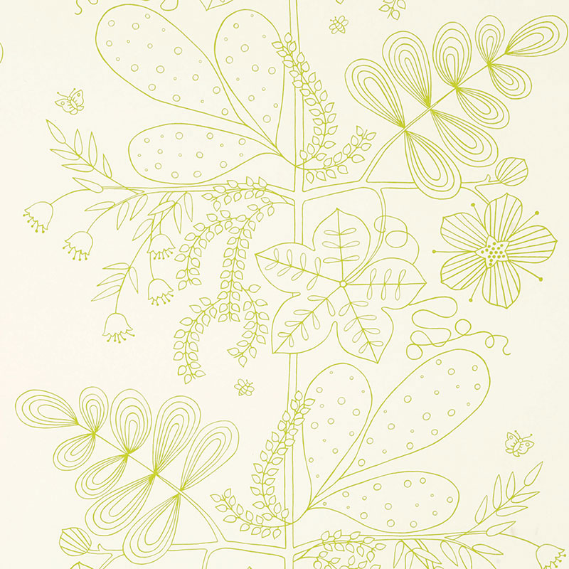 SCHUMACHER  GOOD VIBRATIONS BLOMMEN PRINT   Lime   - 176200