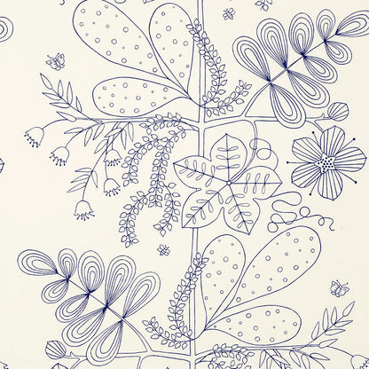 SCHUMACHER  GOOD VIBRATIONS BLOMMEN PRINT   Navy   - 176203