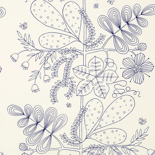 SCHUMACHER  GOOD VIBRATIONS BLOMMEN PRINT   Navy   - 176203