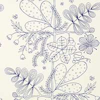 SCHUMACHER  GOOD VIBRATIONS BLOMMEN PRINT   Navy   - 176203