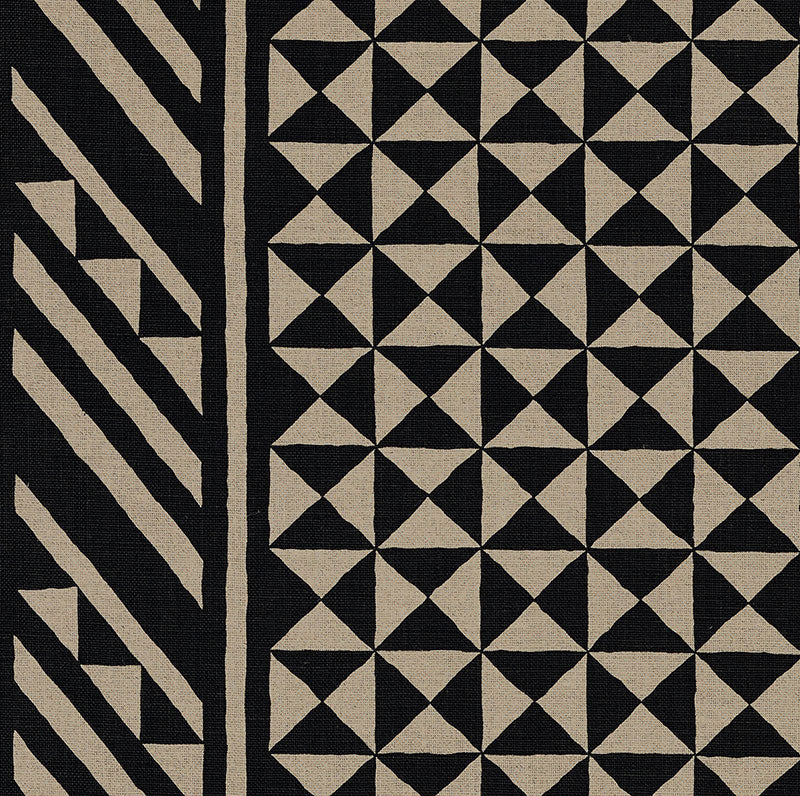 SCHUMACHER  TRIBAL CHIC NUBA   Black On Natural   - 176300