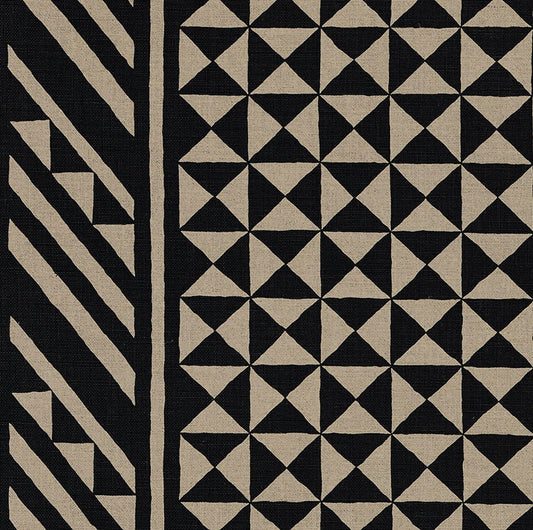 SCHUMACHER  TRIBAL CHIC NUBA   Black On Natural   - 176300